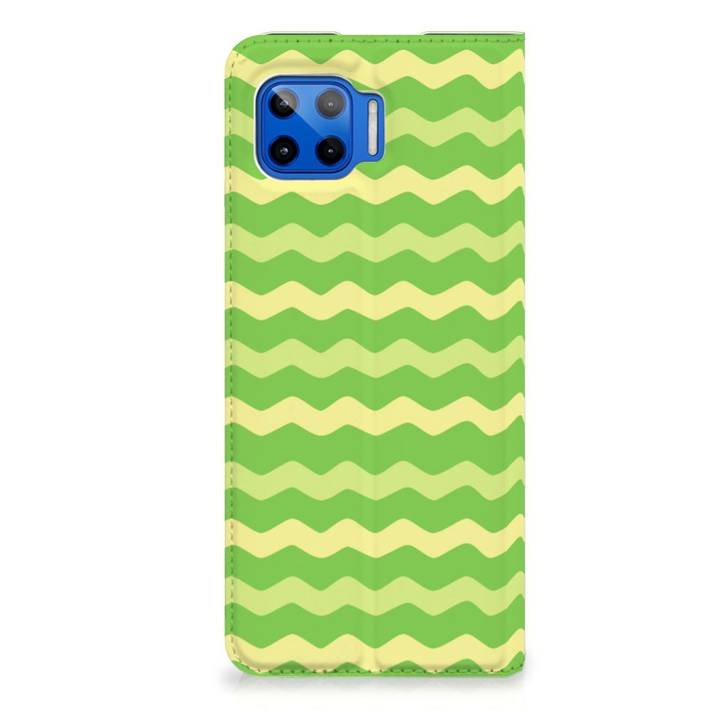 Motorola Moto G 5G Plus Hoesje met Magneet Waves Green - B2C Telecom