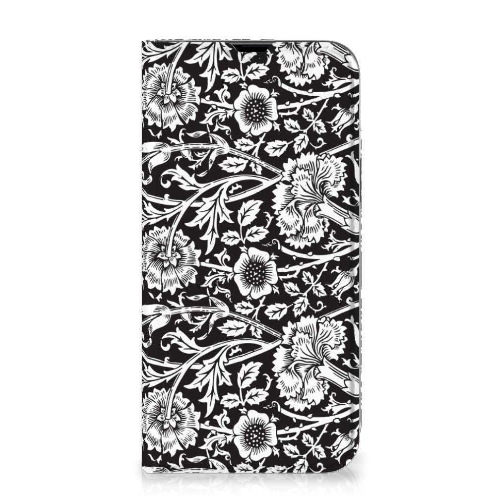 iPhone 13 Pro Max Smart Cover Black Flowers - B2C Telecom