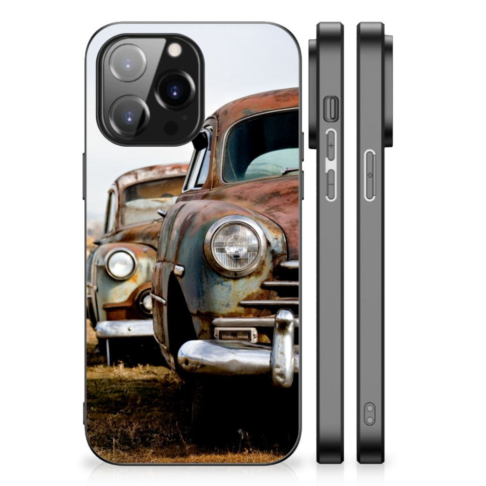 iPhone 14 Pro Max Silicone Back Case Vintage Auto