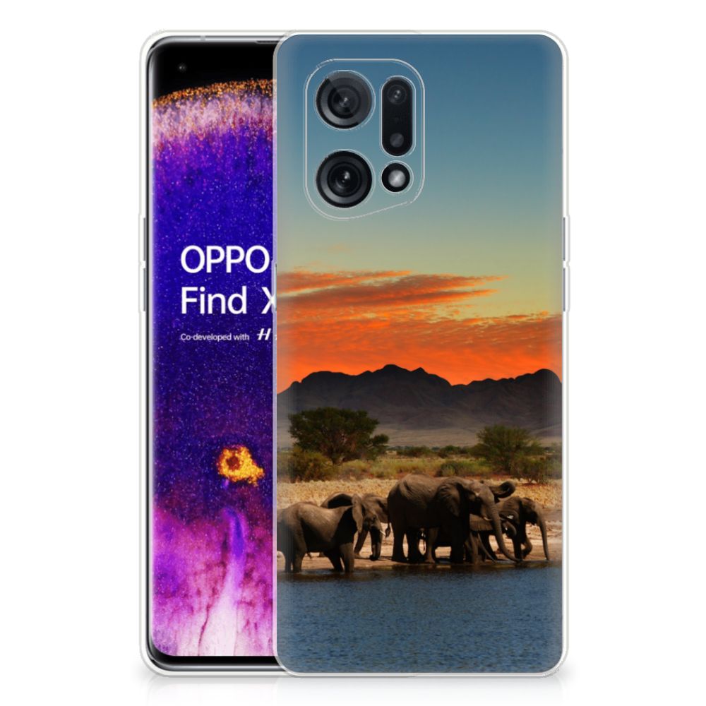 OPPO Find X5 TPU Hoesje Olifanten B2C Telecom