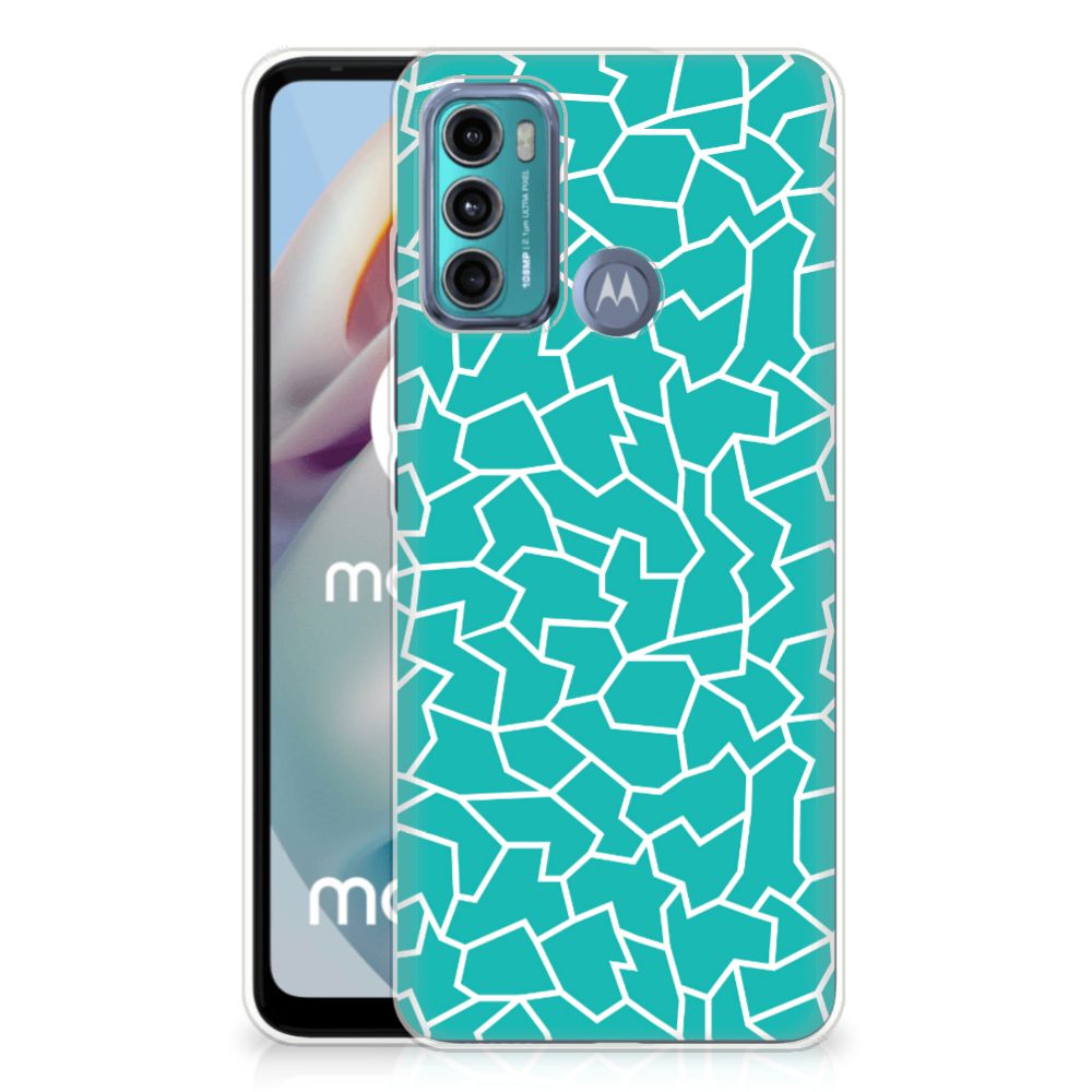 Motorola Moto G60 Hoesje maken Cracks Blue B2C Telecom