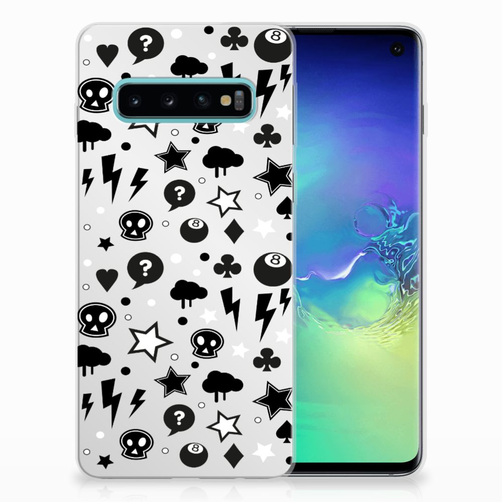 Silicone Back Case Samsung Galaxy S10 Silver Punk