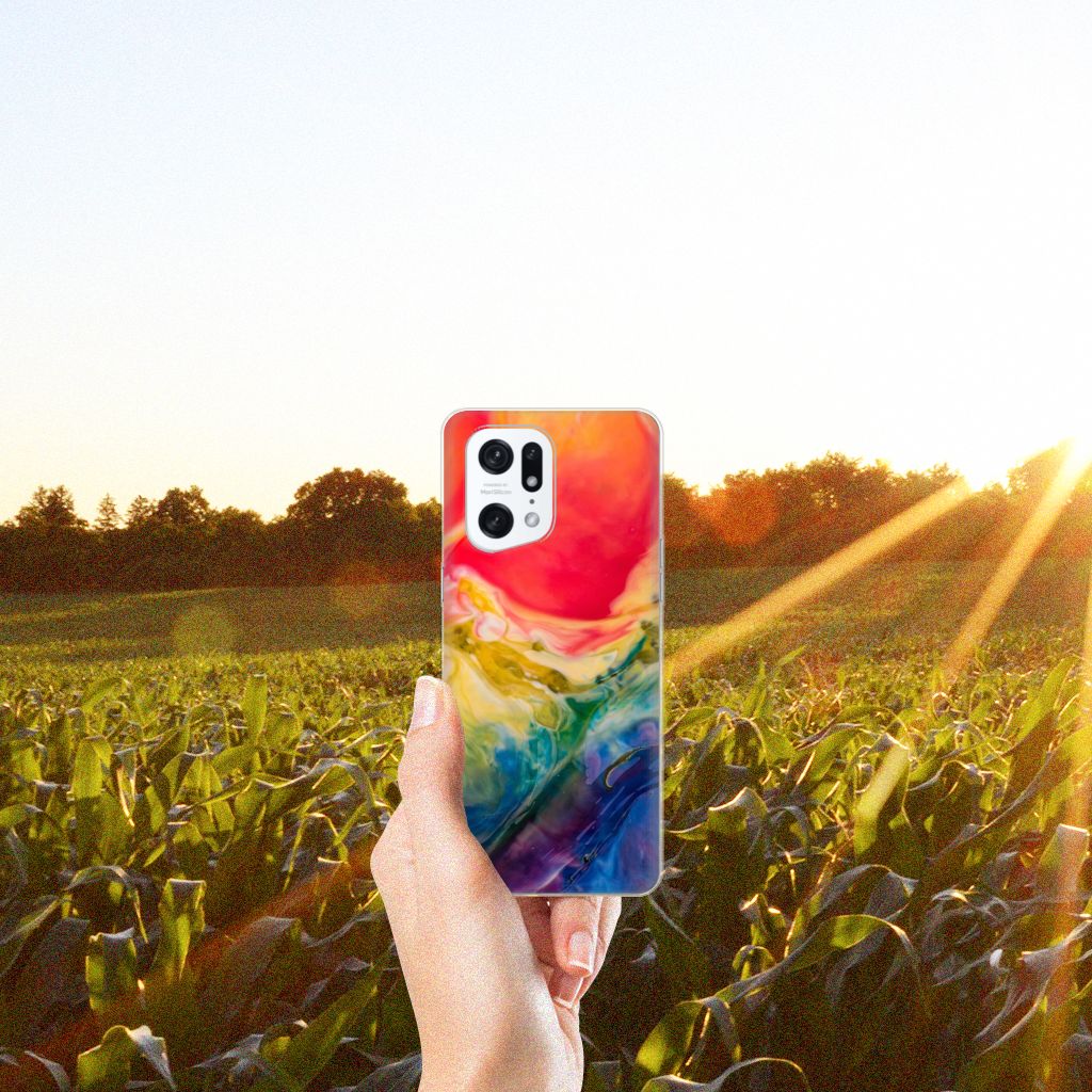 Hoesje maken OPPO Find X5 Pro Watercolor Dark B2C Telecom