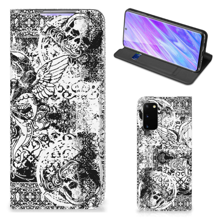 Mobiel BookCase Samsung Galaxy S20 Skulls Angel