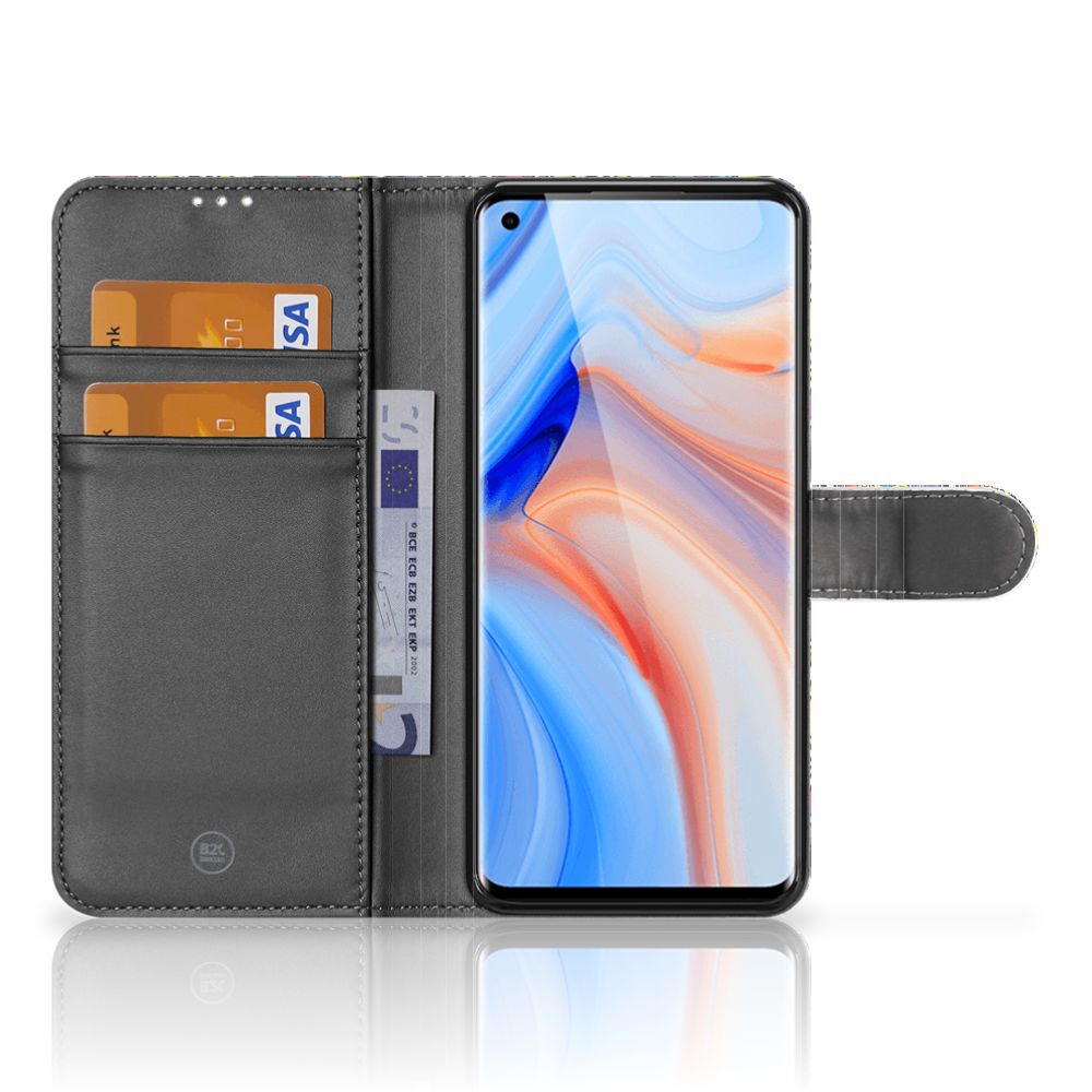 OPPO Reno 4 Pro 5G Wallet Case met Pasjes Punk Rock