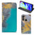 Motorola Moto G8 Power Standcase Marble Blue Gold