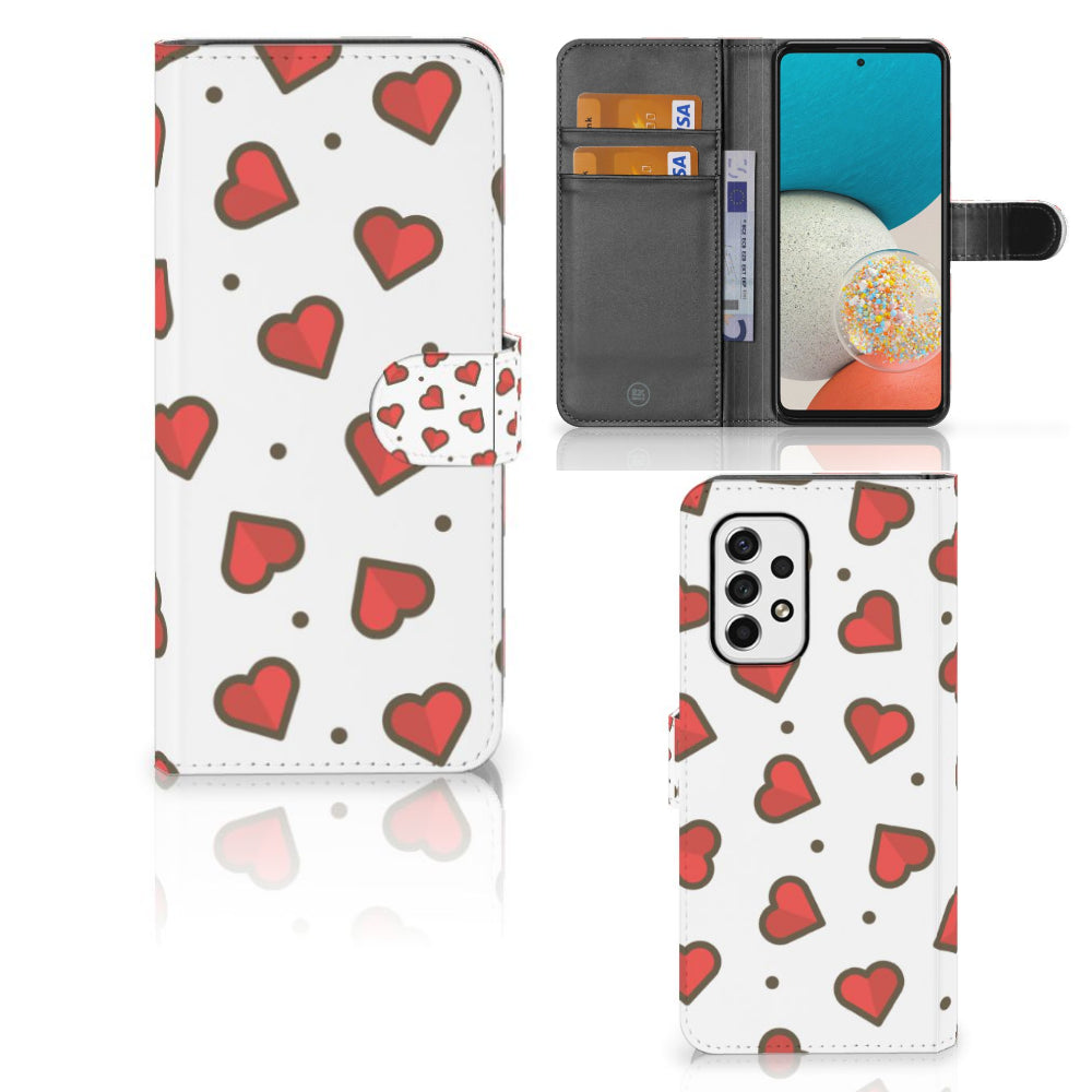 Samsung Galaxy A53 Telefoon Hoesje Hearts