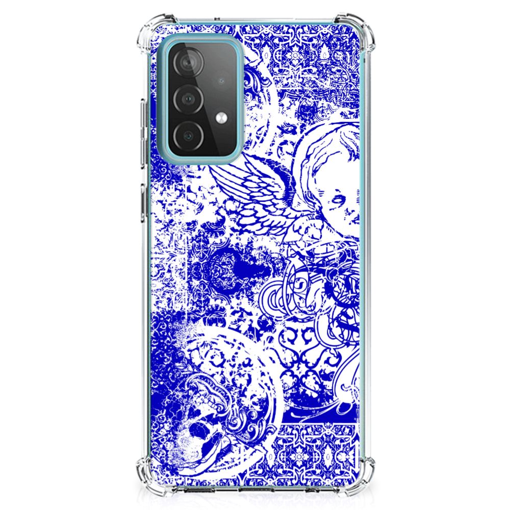 Extreme Case Samsung Galaxy A52 4G/5G Angel Skull Blauw