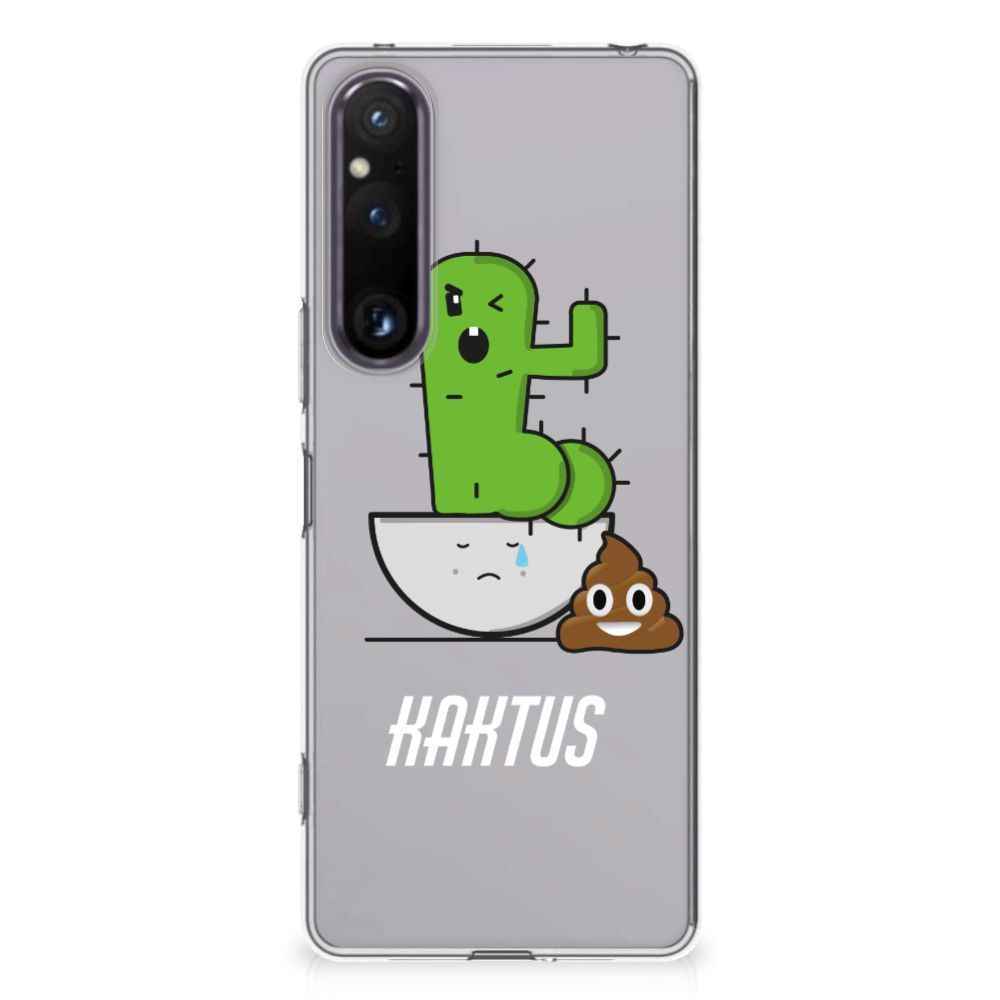 Sony Xperia 1 V Telefoonhoesje met Naam Cactus Poo