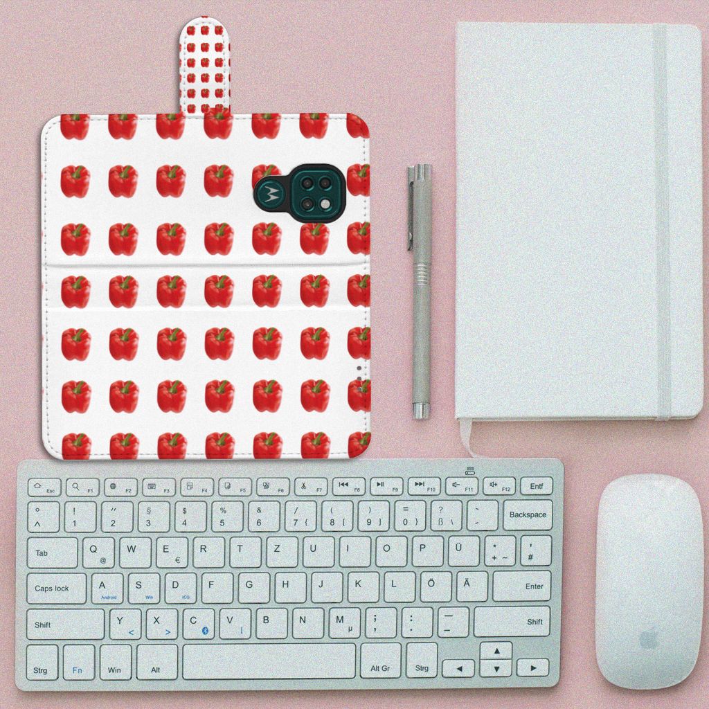 Motorola Moto G9 Play | E7 Plus Book Cover Paprika Red