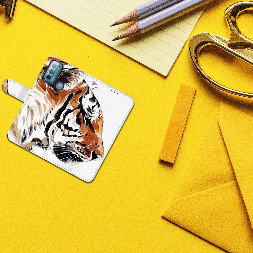 Hoesje Motorola Moto G60 Watercolor Tiger