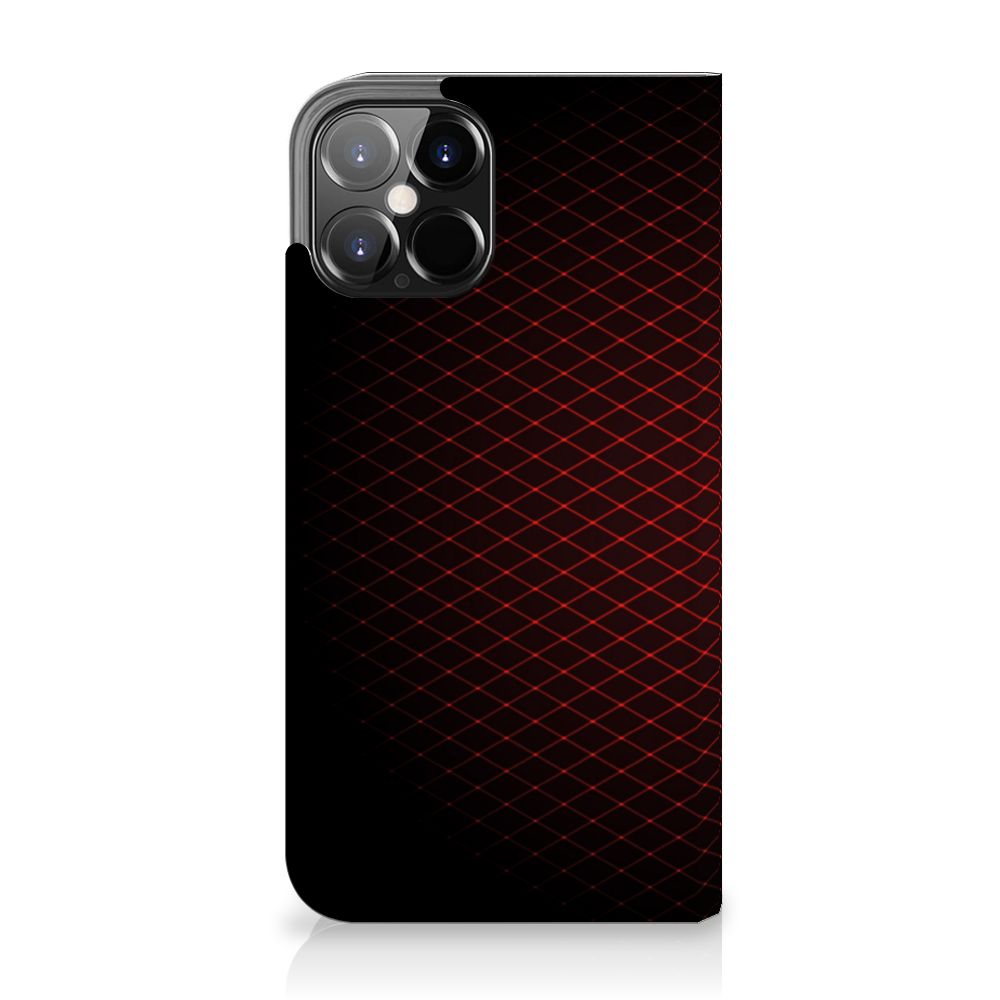 iPhone 12 Pro Max Hoesje met Magneet Geruit Rood - B2C Telecom