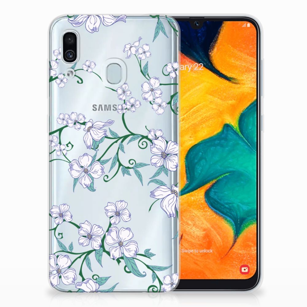 Samsung Galaxy A30 Uniek TPU Case Blossom White