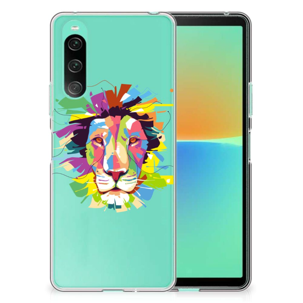 Sony Xperia 10 V Telefoonhoesje met Naam Lion Color