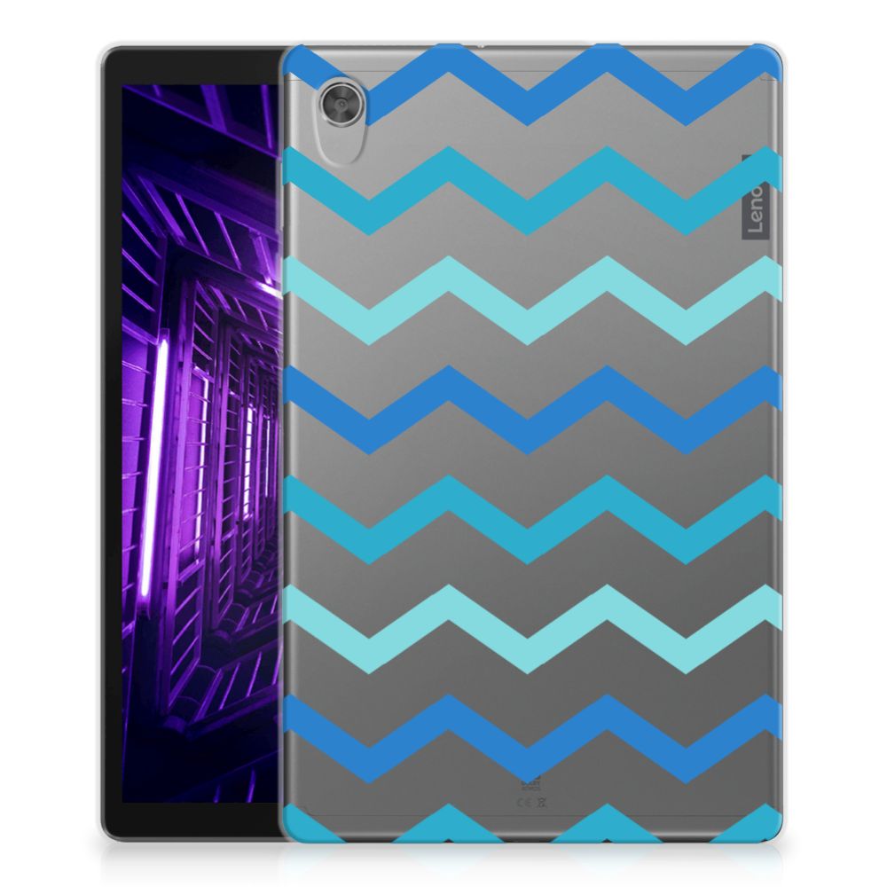 Lenovo Tab M10 HD (2de generatie) Hippe Hoes Zigzag Blauw - B2C Telecom