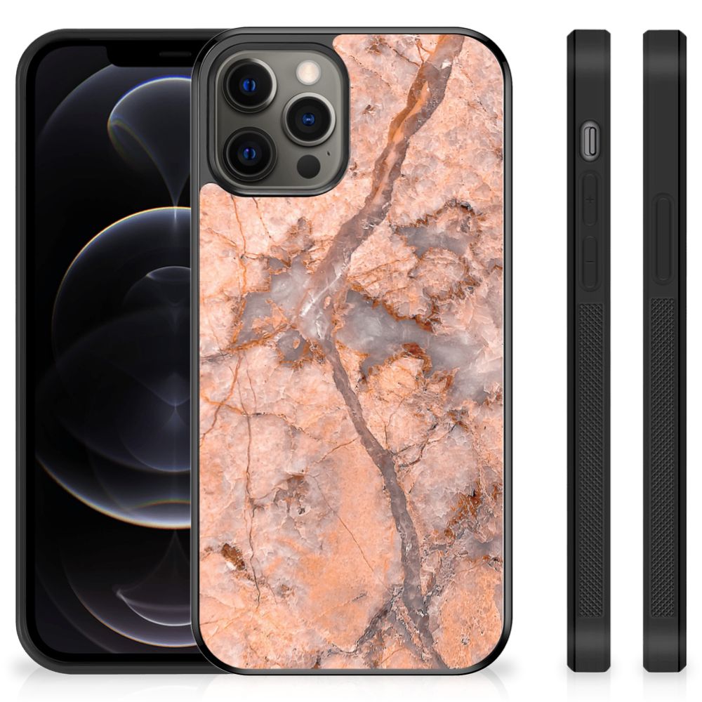 iPhone 12 Pro Max Gripcase Marmer Oranje B2C Telecom