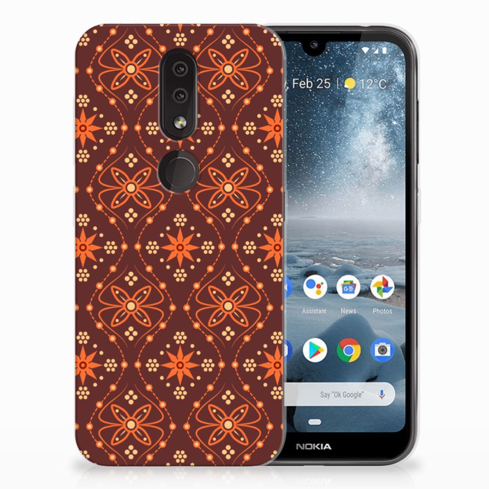 Nokia 4.2 TPU bumper Batik Brown