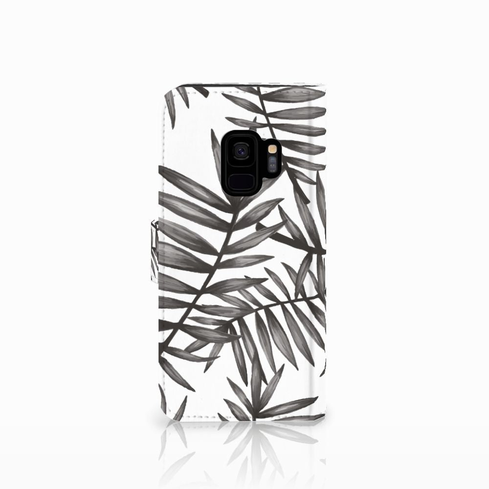 Samsung Galaxy S9 Hoesje Leaves Grey