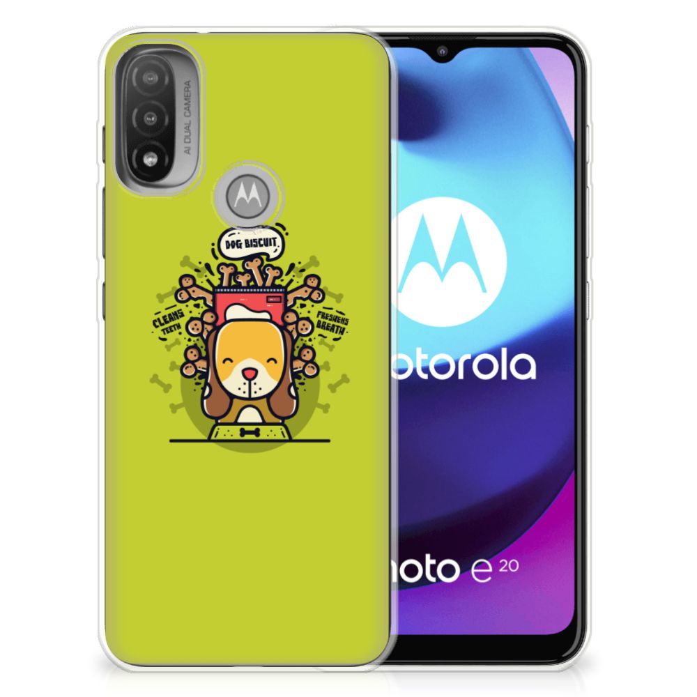 Motorola Moto E20 | E40 Telefoonhoesje met Naam Doggy Biscuit