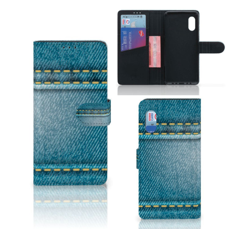 Samsung Xcover Pro Wallet Case met Pasjes Jeans