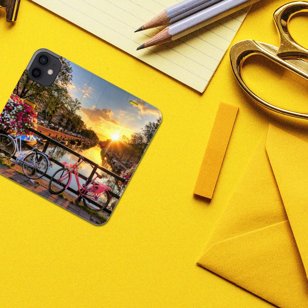 iPhone 12 Mini Book Cover Amsterdamse Grachten - B2C Telecom