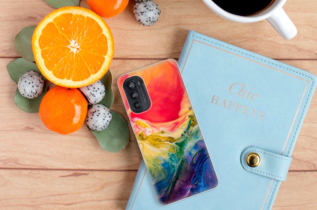 Hoesje maken Motorola Moto G52/G82 Watercolor Dark