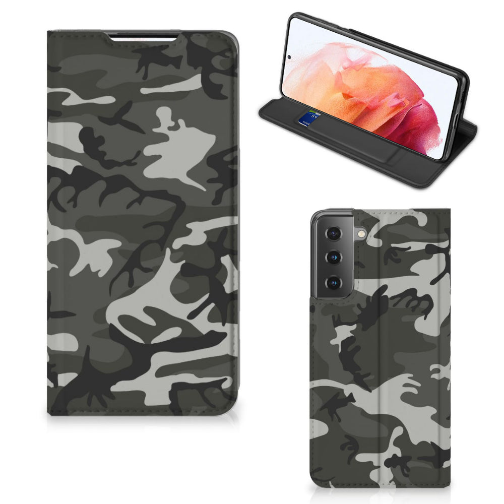 Samsung Galaxy S21 Hoesje met Magneet Army Light