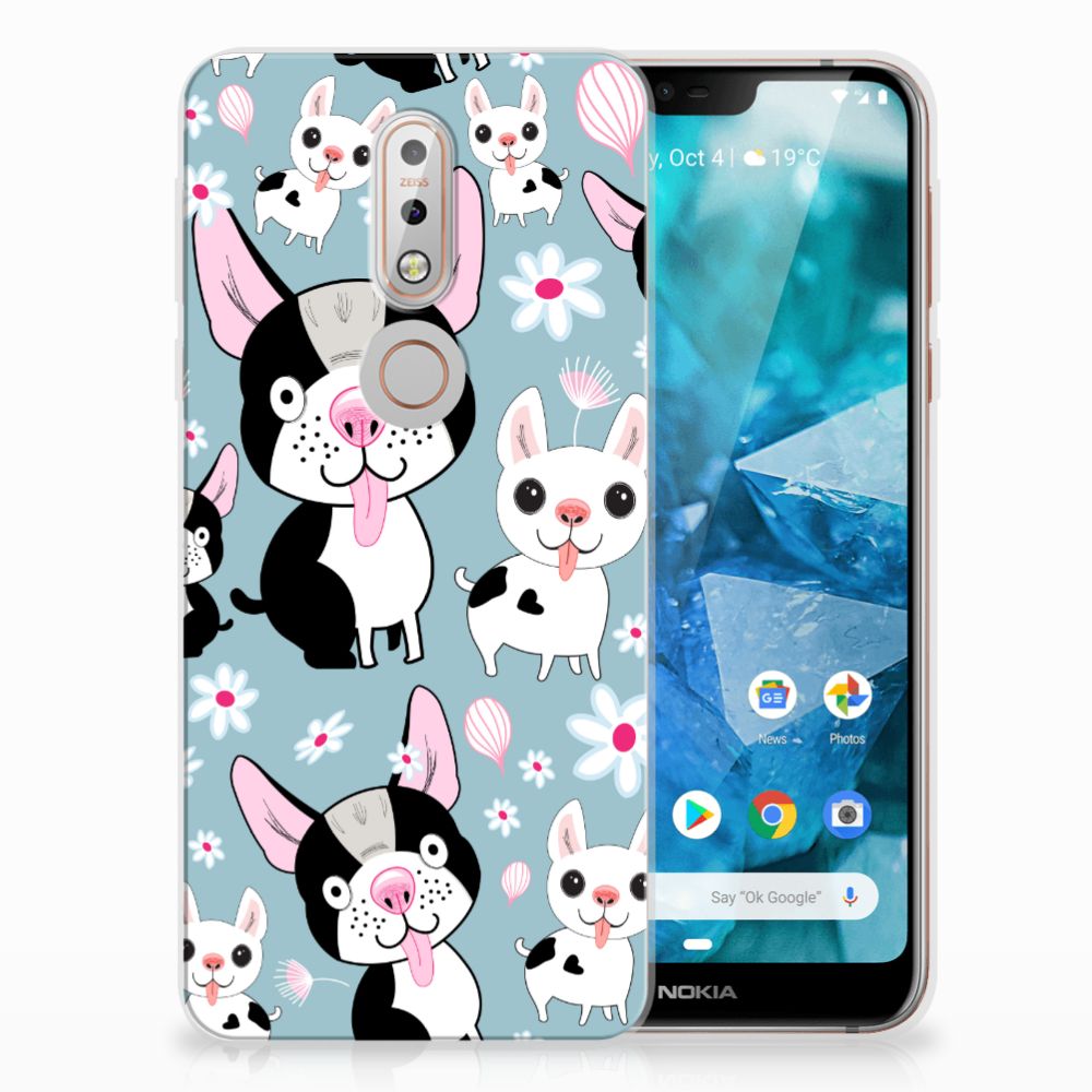 Nokia 7.1 TPU Hoesje Hondjes