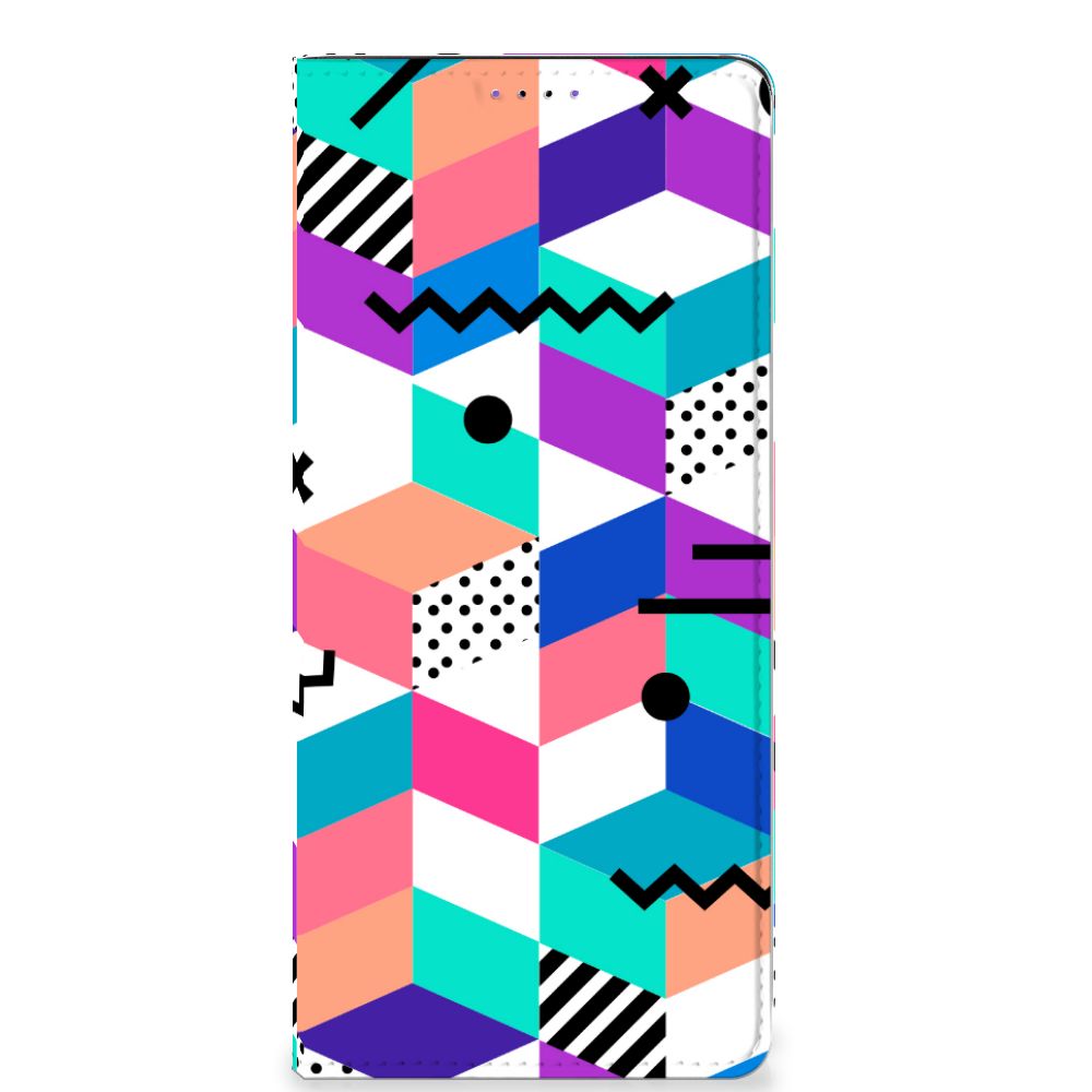 Samsung Galaxy A22 5G Stand Case Blokken Kleurrijk - B2C Telecom