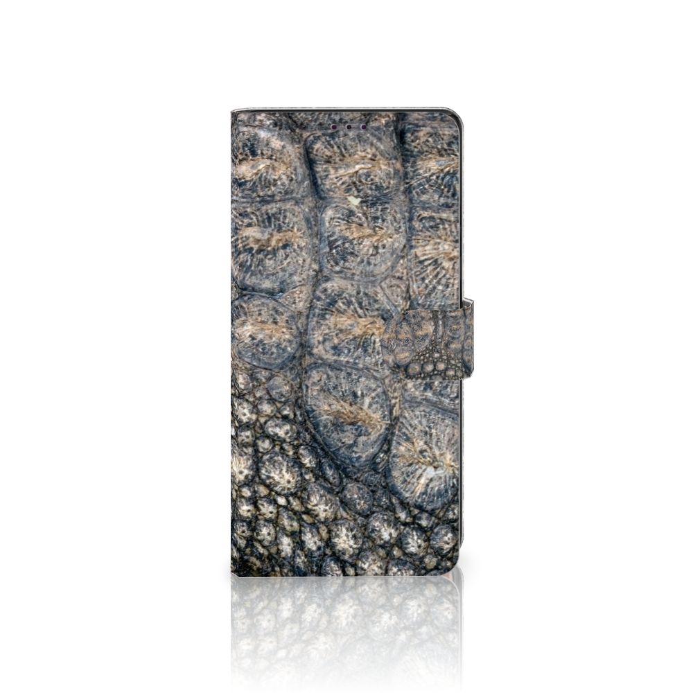 Samsung Galaxy Note20 Ultra Telefoonhoesje met Pasjes Krokodillenprint