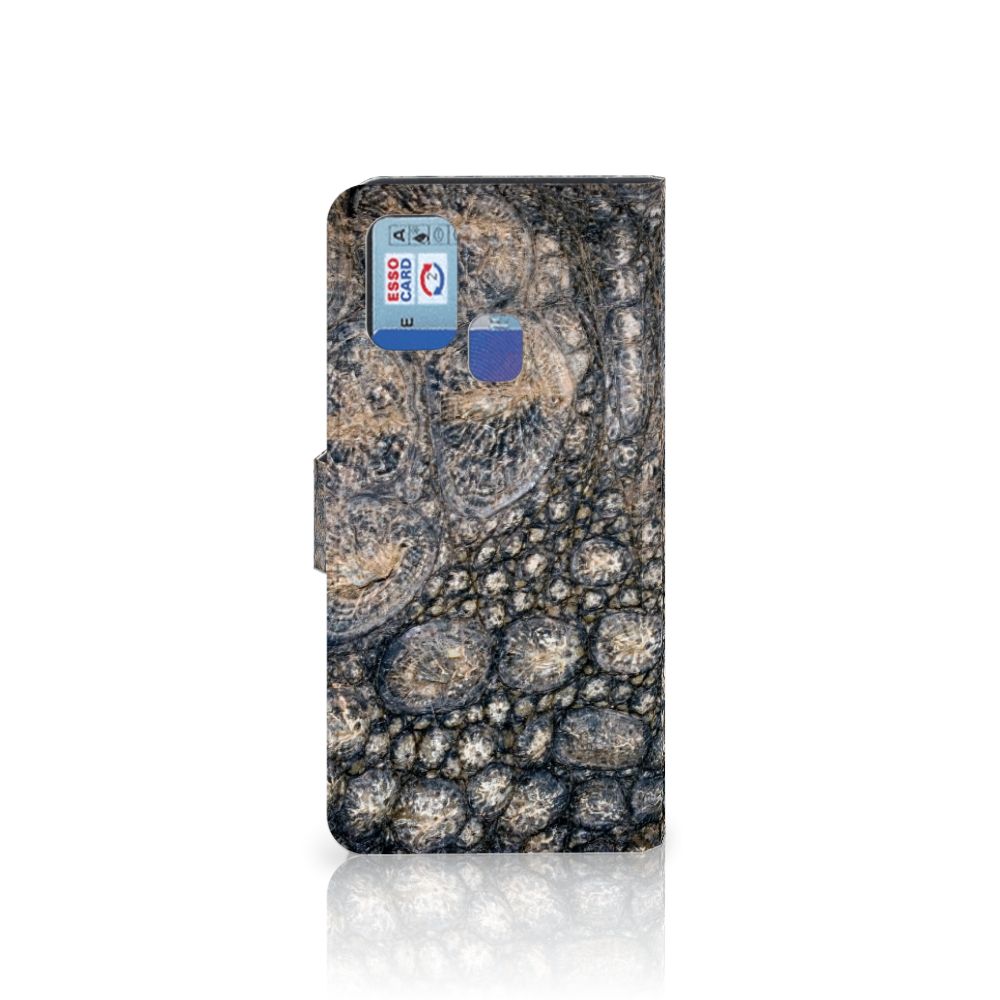 Samsung Galaxy M31 Telefoonhoesje met Pasjes Krokodillenprint