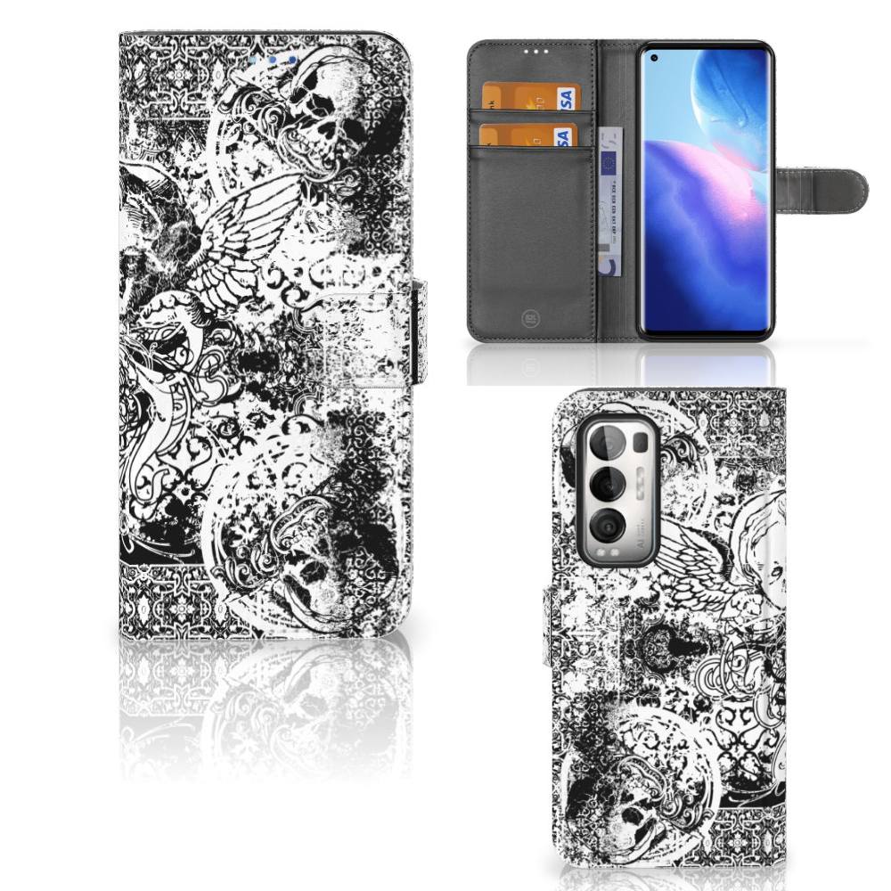 Telefoonhoesje met Naam OPPO Find X3 Neo 5G Skulls Angel