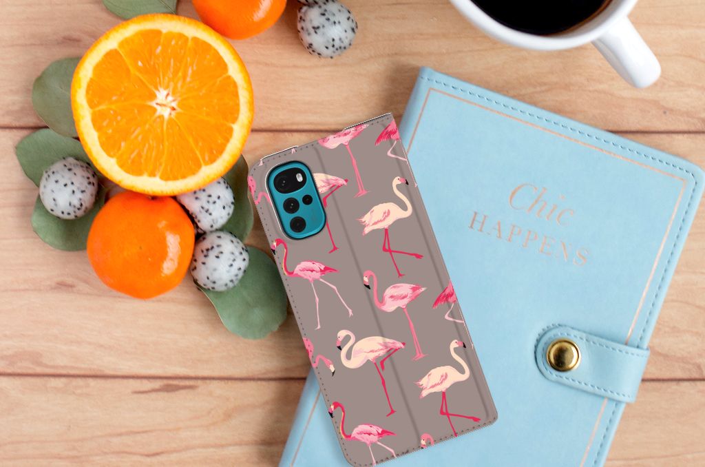 Motorola Moto G22 Hoesje maken Flamingo - B2C Telecom