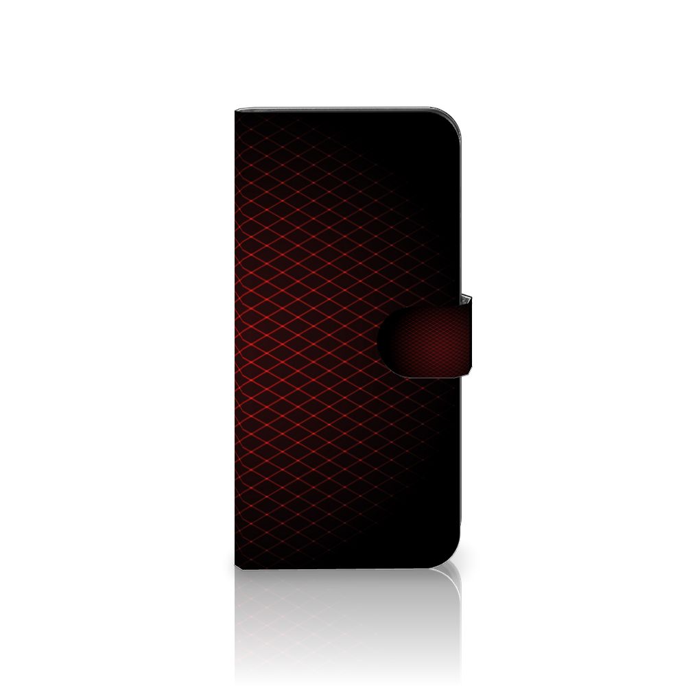Samsung Galaxy A35 Telefoon Hoesje Geruit Rood met minimalistisch zwart-rood design