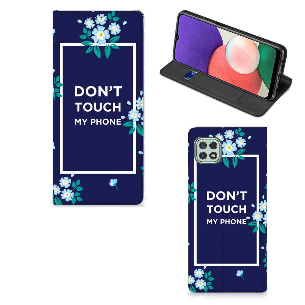Samsung Galaxy A22 5G Design Case Flowers Blue DTMP - B2C Telecom