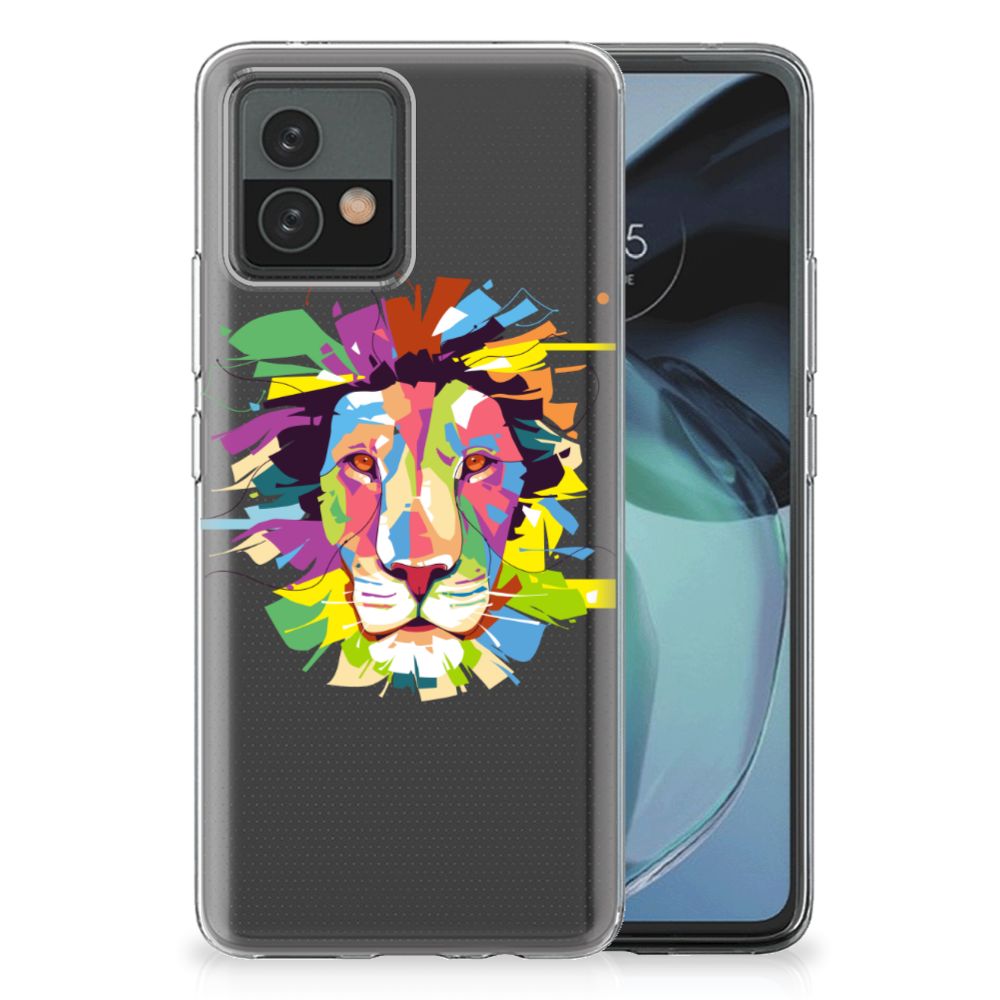 Motorola Moto G72 Telefoonhoesje met Naam Lion Color B2C Telecom