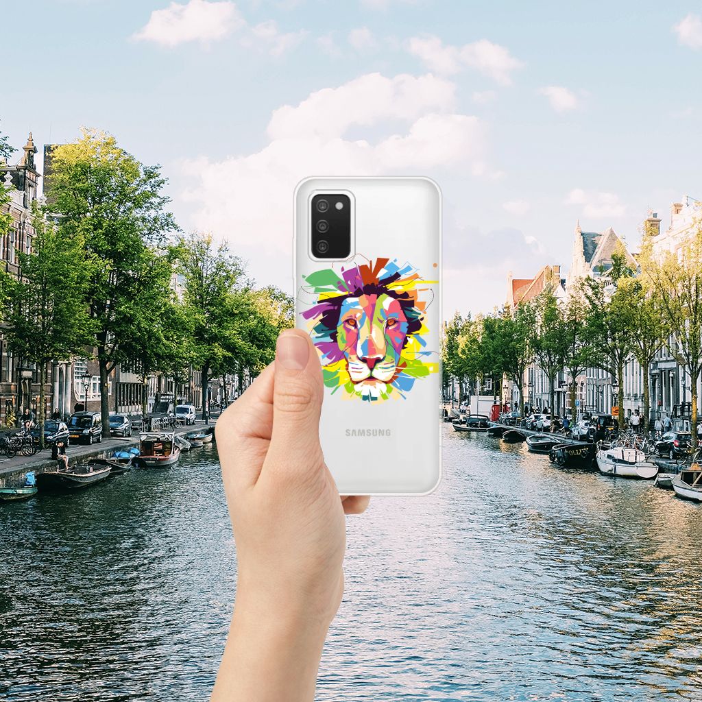 Samsung Galaxy A03S Telefoonhoesje met Naam Lion Color B2C Telecom
