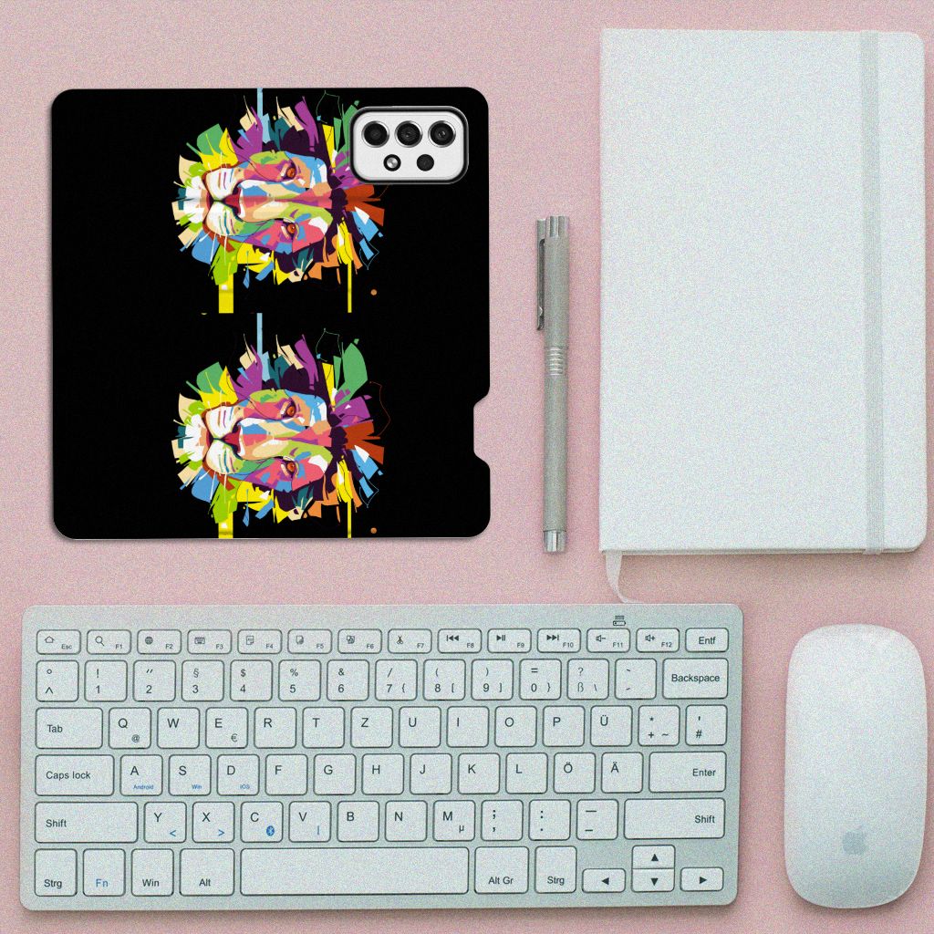Samsung Galaxy A73 Magnet Case Lion Color - B2C Telecom