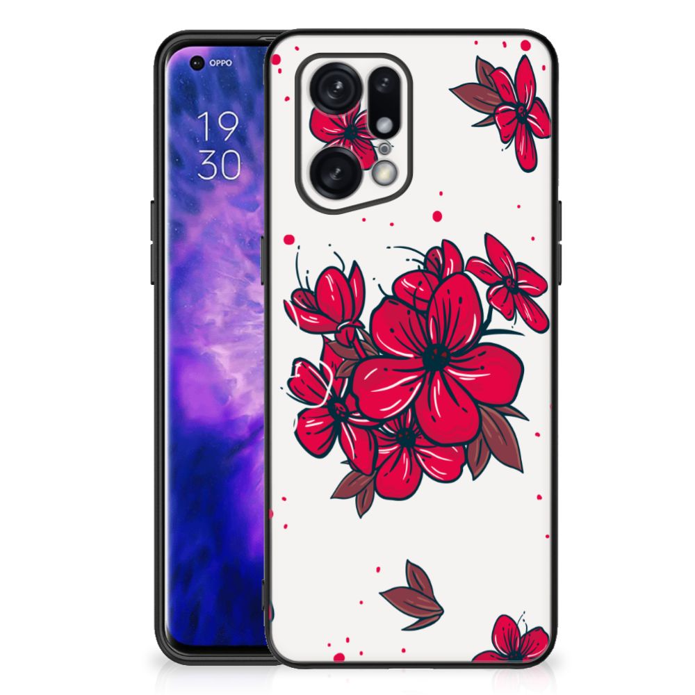 OPPO Find X5 Pro Bloemen Hoesje Blossom Red