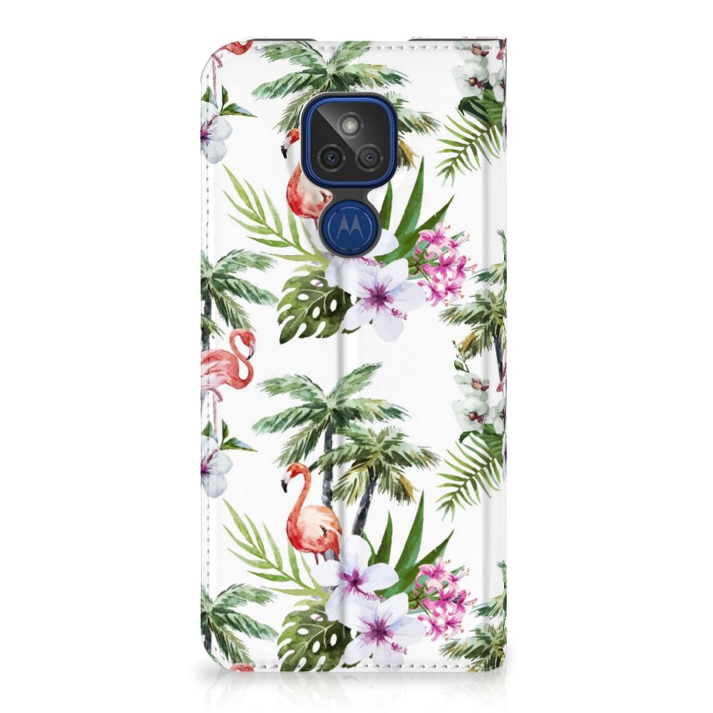 Motorola Moto G9 Play Hoesje maken Flamingo Palms - B2C Telecom