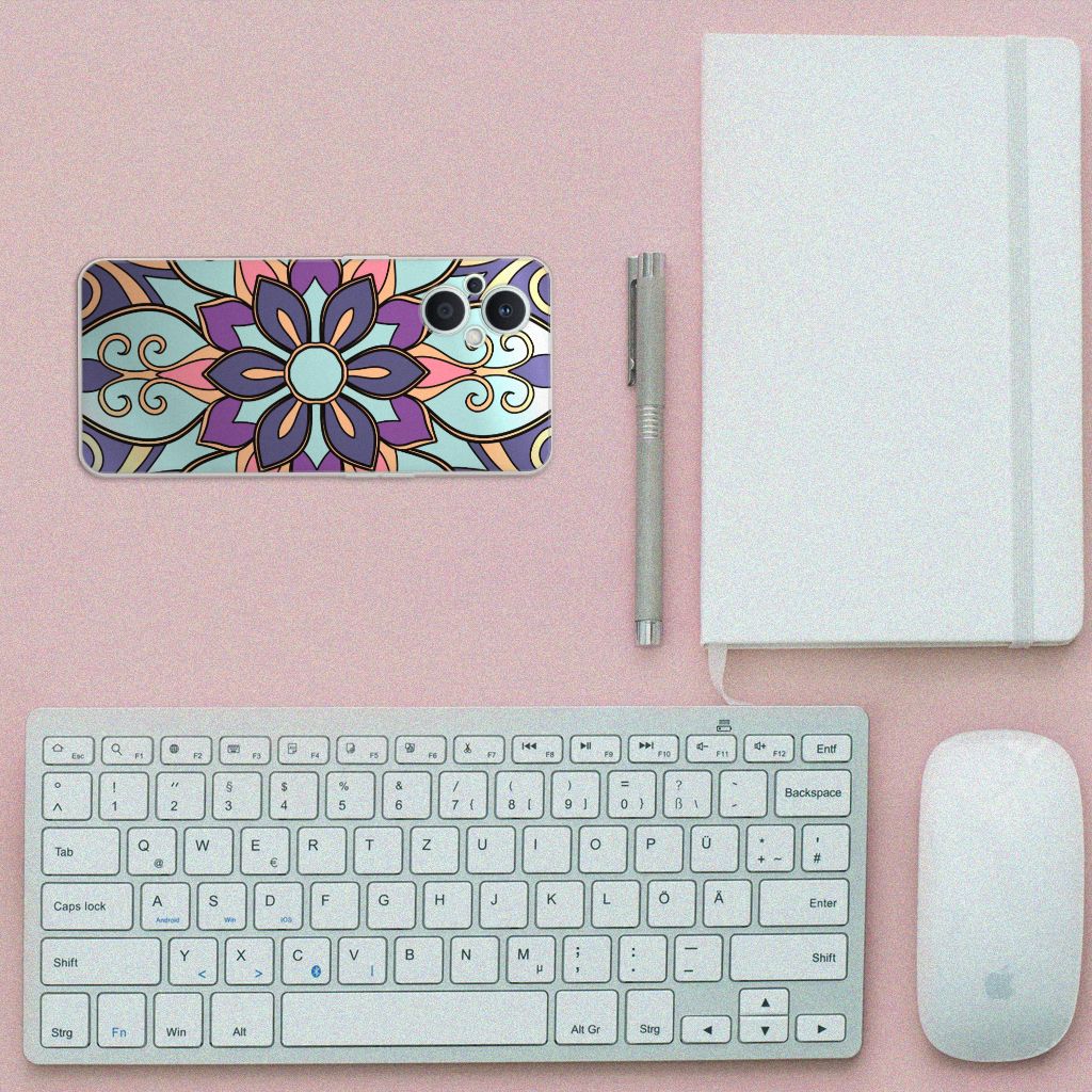 OPPO Reno8 Lite TPU Case Purple Flower B2C Telecom
