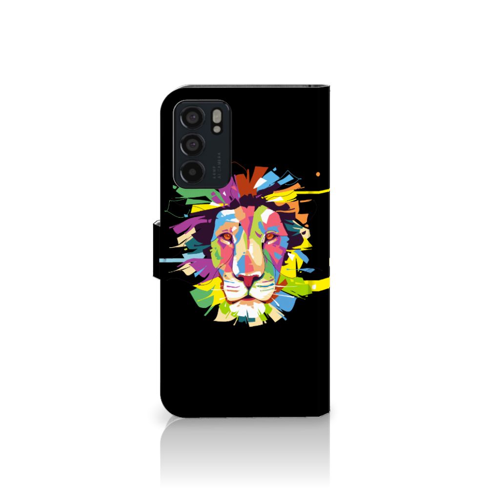 OPPO Reno6 5G Leuk Hoesje Lion Color