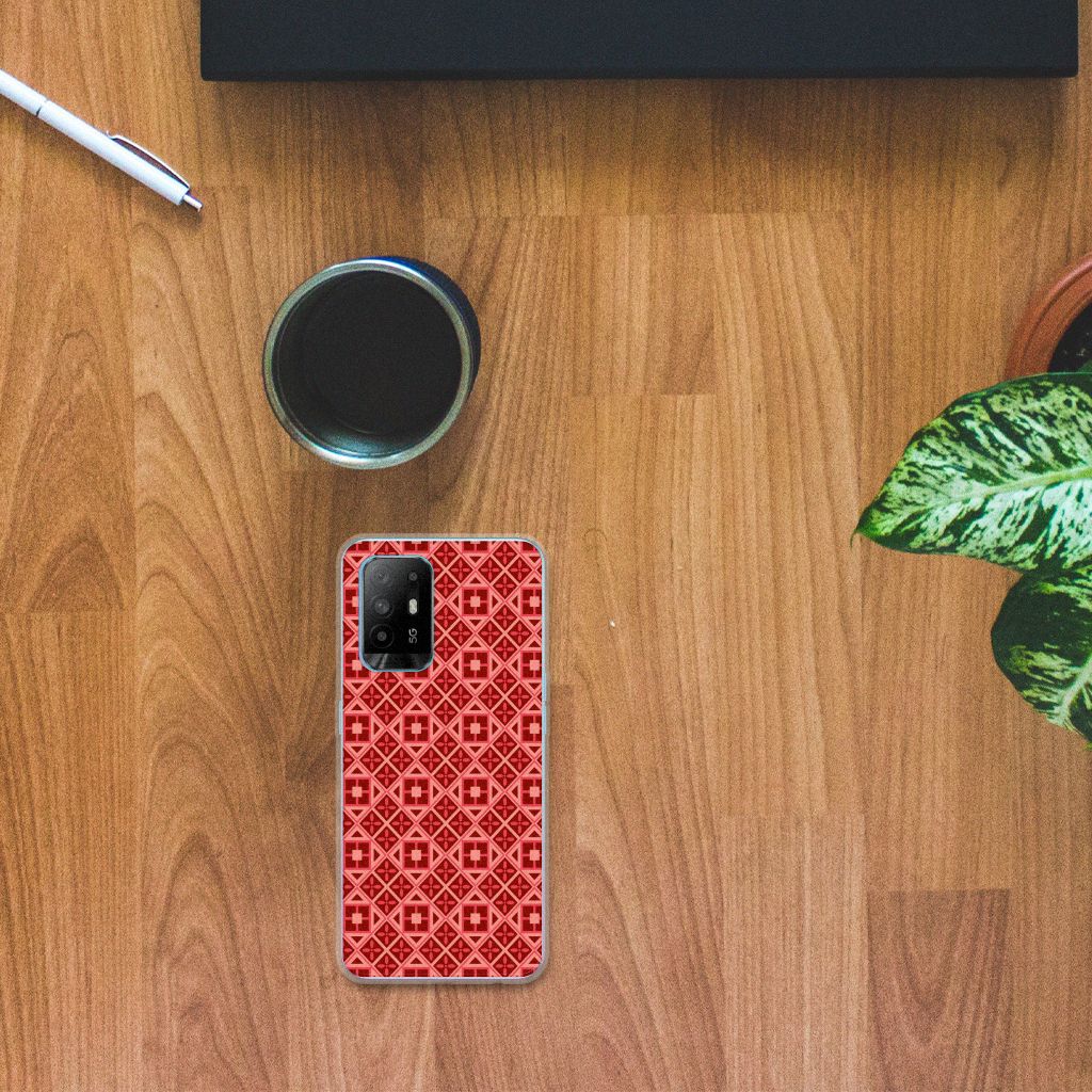 OPPO A94 5G | Reno5 Z TPU bumper Batik Rood