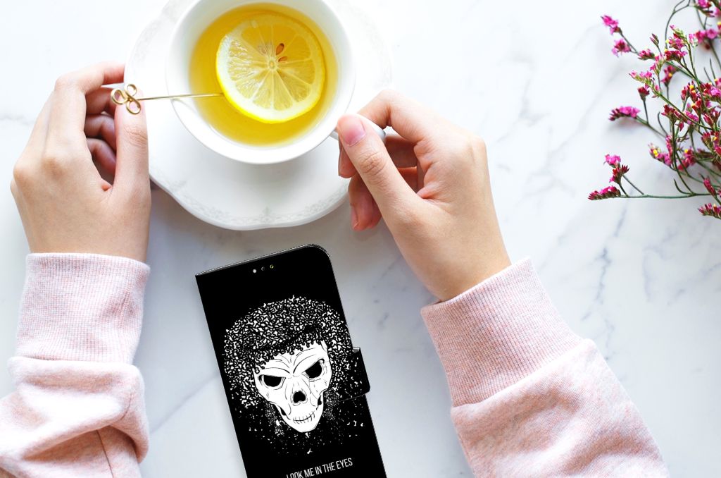 Telefoonhoesje met Naam Samsung Galaxy A03 Skull Hair