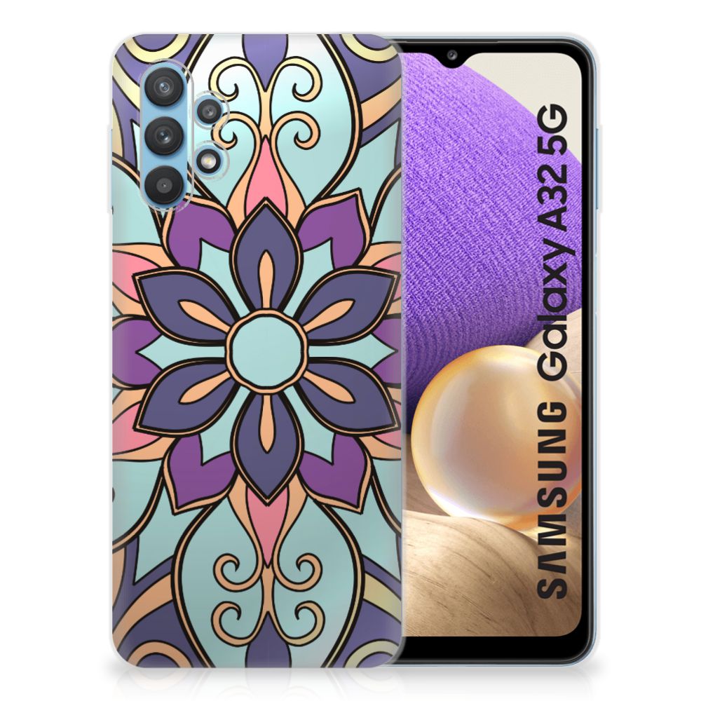 Samsung Galaxy A32 5G TPU Case Purple Flower B2C Telecom