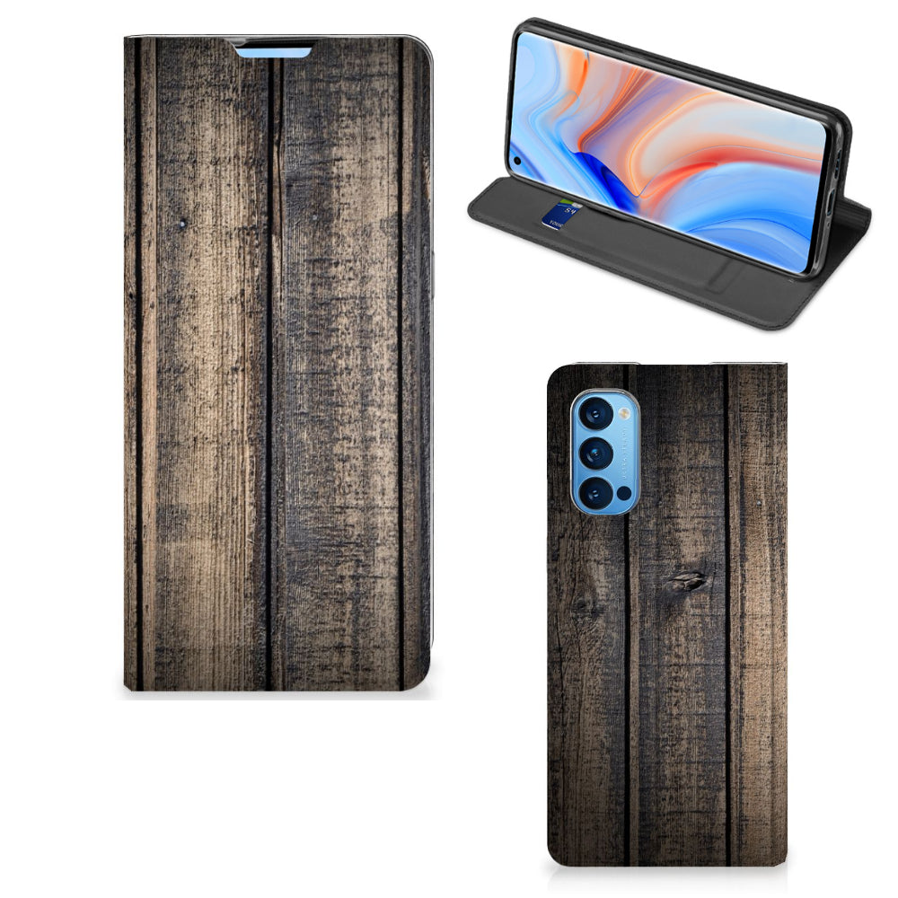 OPPO Reno4 Pro 5G Book Wallet Case Steigerhout