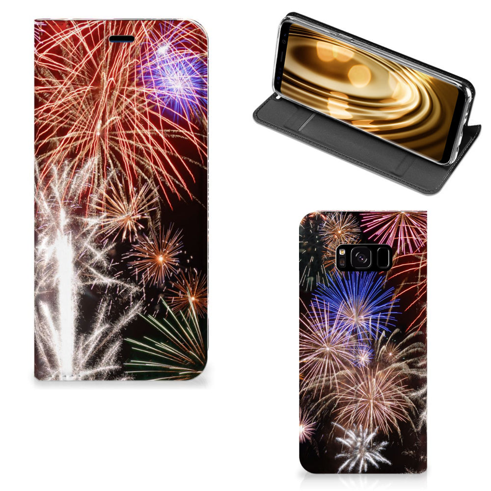 Samsung Galaxy S8 Hippe Standcase Vuurwerk