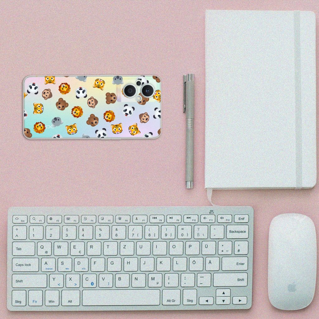 TPU bumper voor OPPO Reno8 Lite Dieren Emojis B2C Telecom