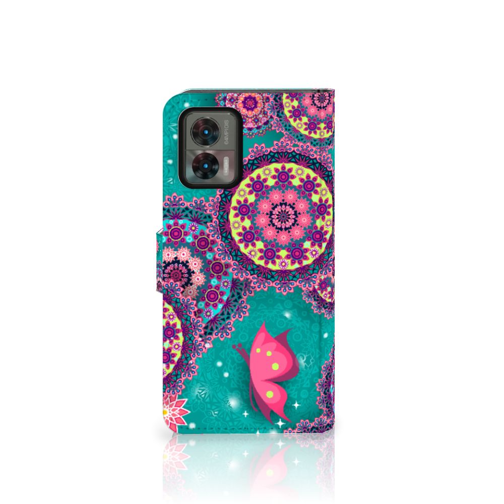 Motorola Edge 30 Neo Hoesje Cirkels en Vlinders
