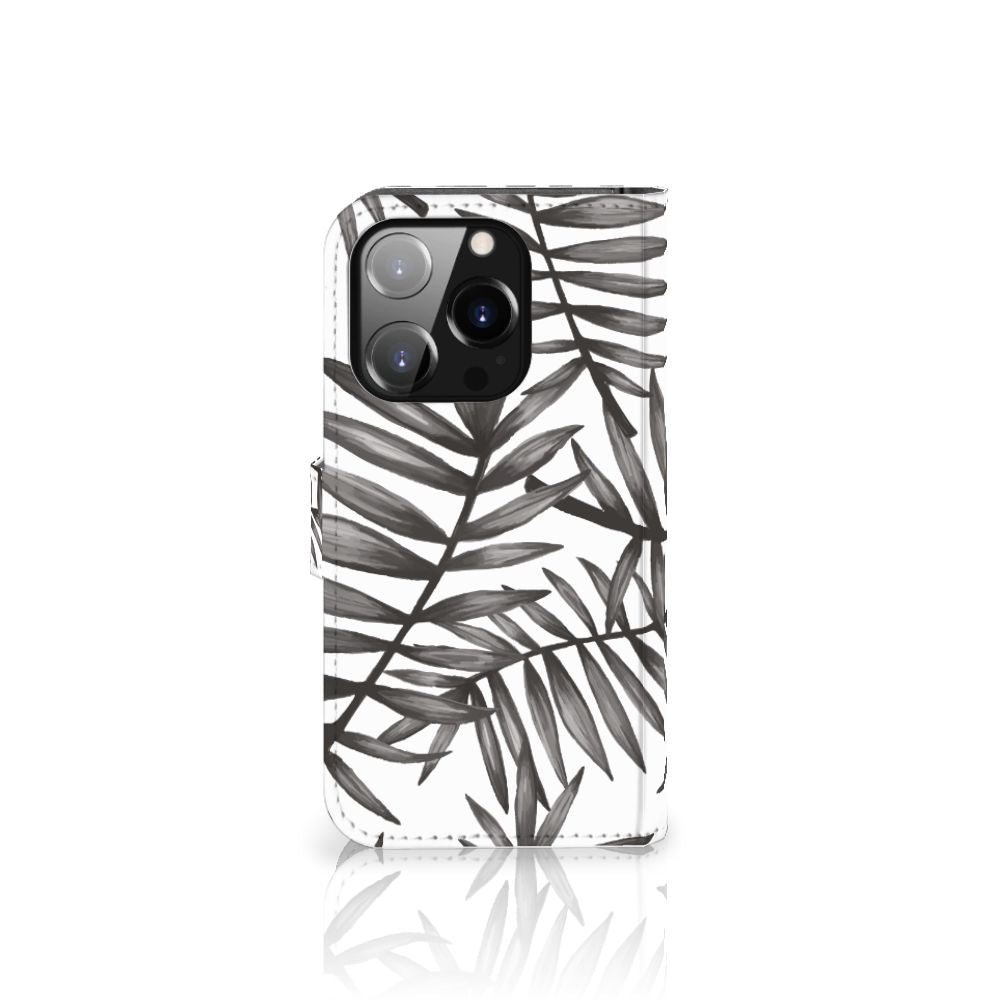 iPhone 14 Pro Hoesje Leaves Grey
